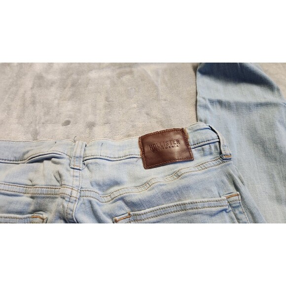 Hollister Men's Size 34X32 Blue Distressed Super Skinny Jeans - Picture 4 of 9